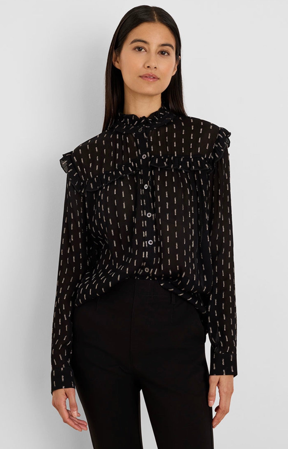Nic+Zoe Mayfair Nights Chiffon Shirt