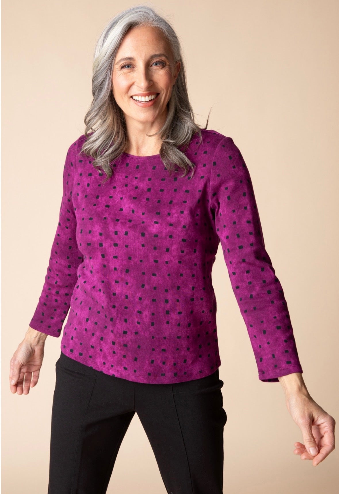 Cozy Rib Print Everyday Tee