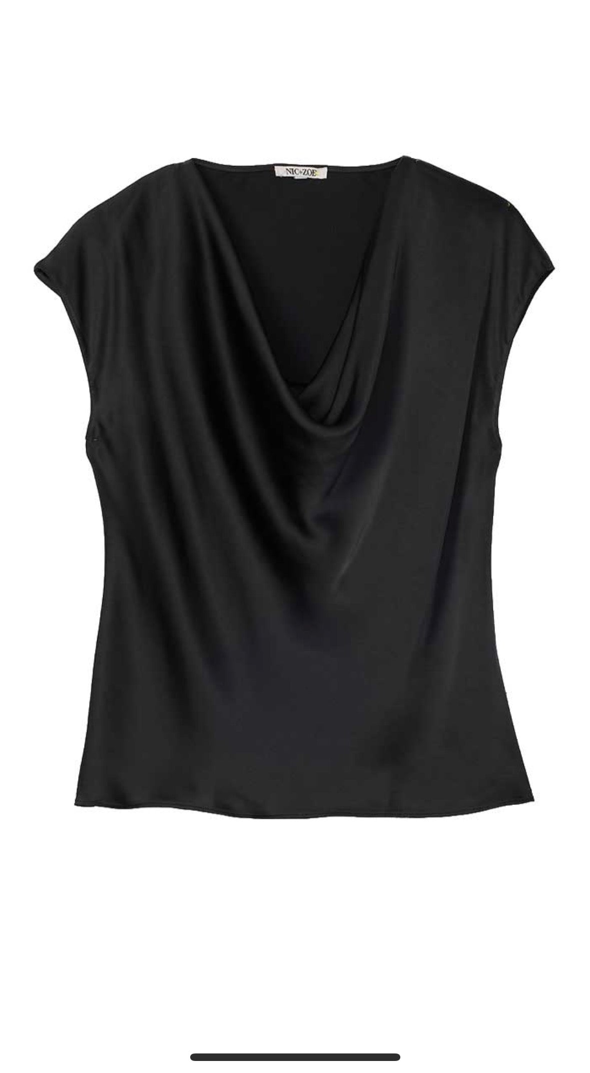 Nic+Zoe Drape Neck Gloss Tee