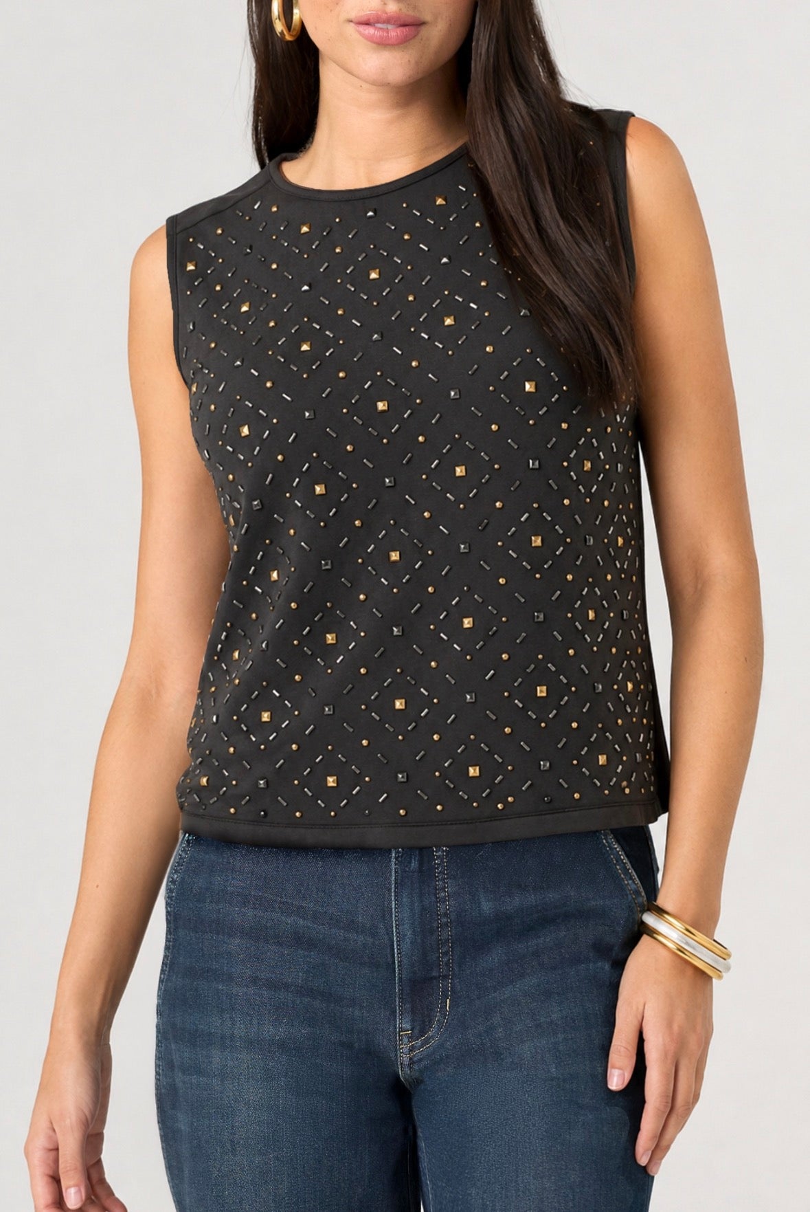 Embellished Knit Tank
