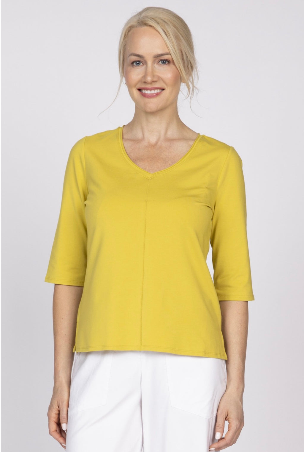 Essentials Knit Elbow Tee - Pear