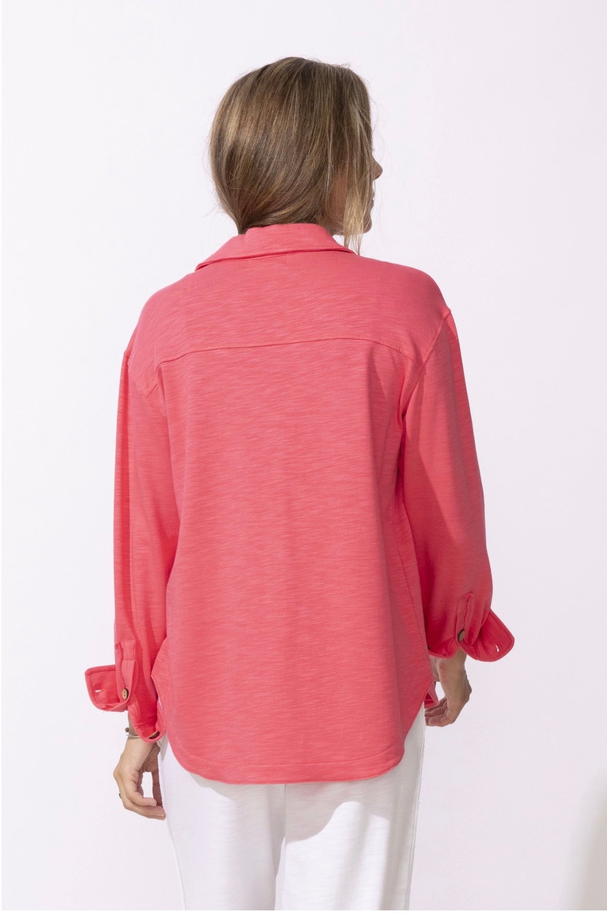 Model Span Try Shacket - Poppy