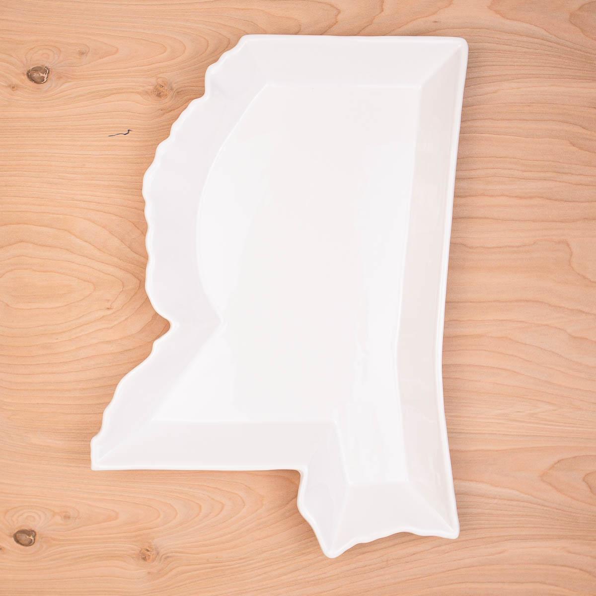 Mississippi Shaped Platter White