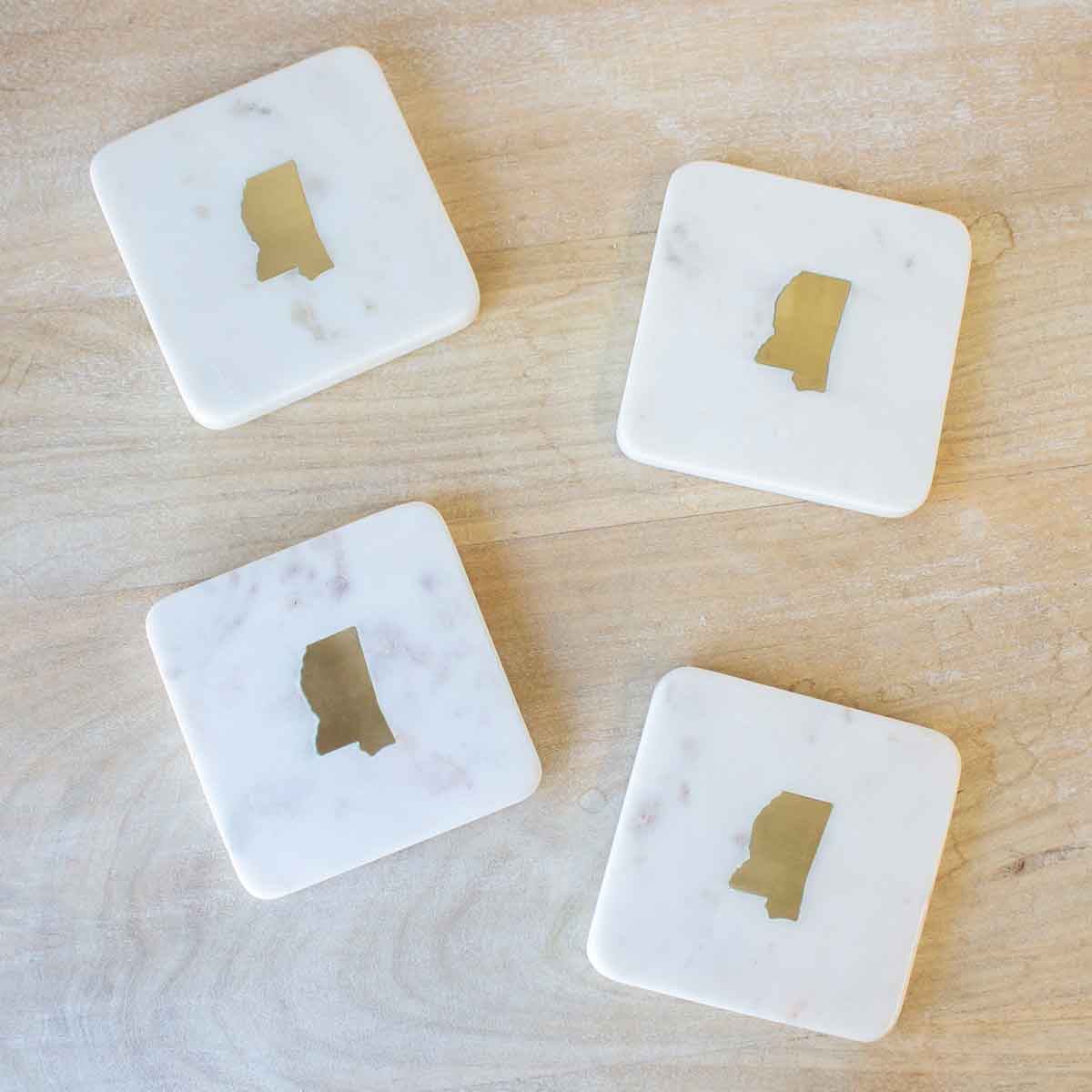 Mississippi Marble Coaster (Set of 4)