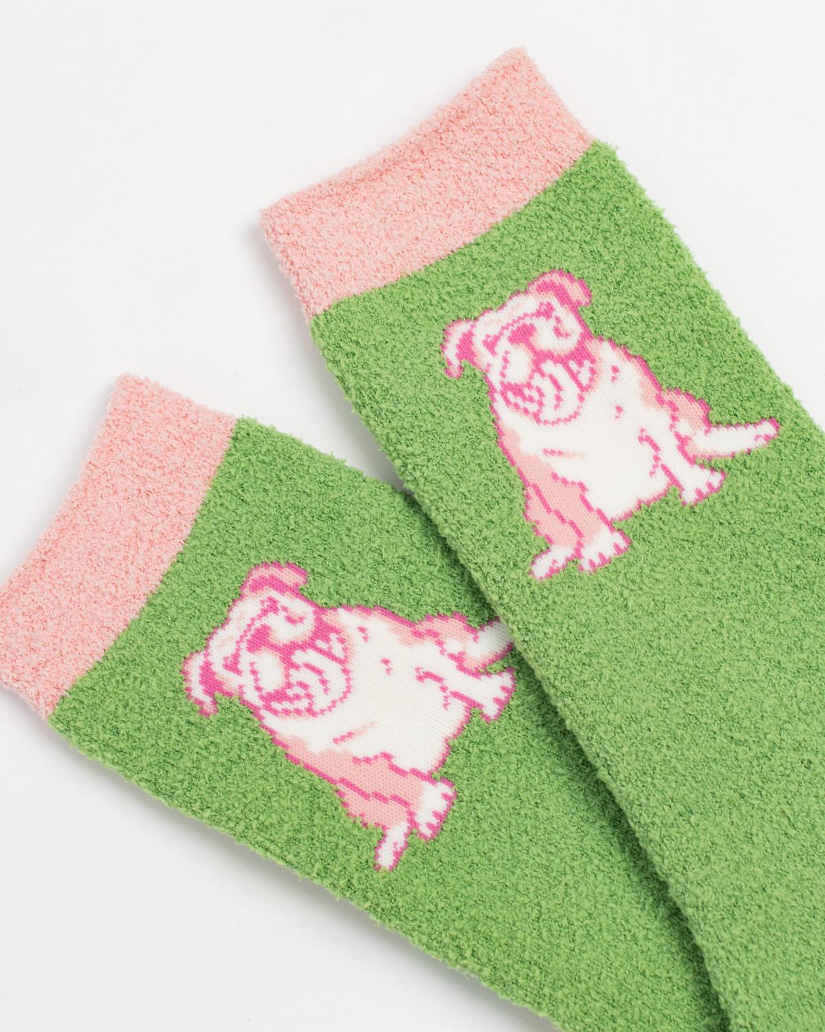 Bulldog Snuggle Grip Socks