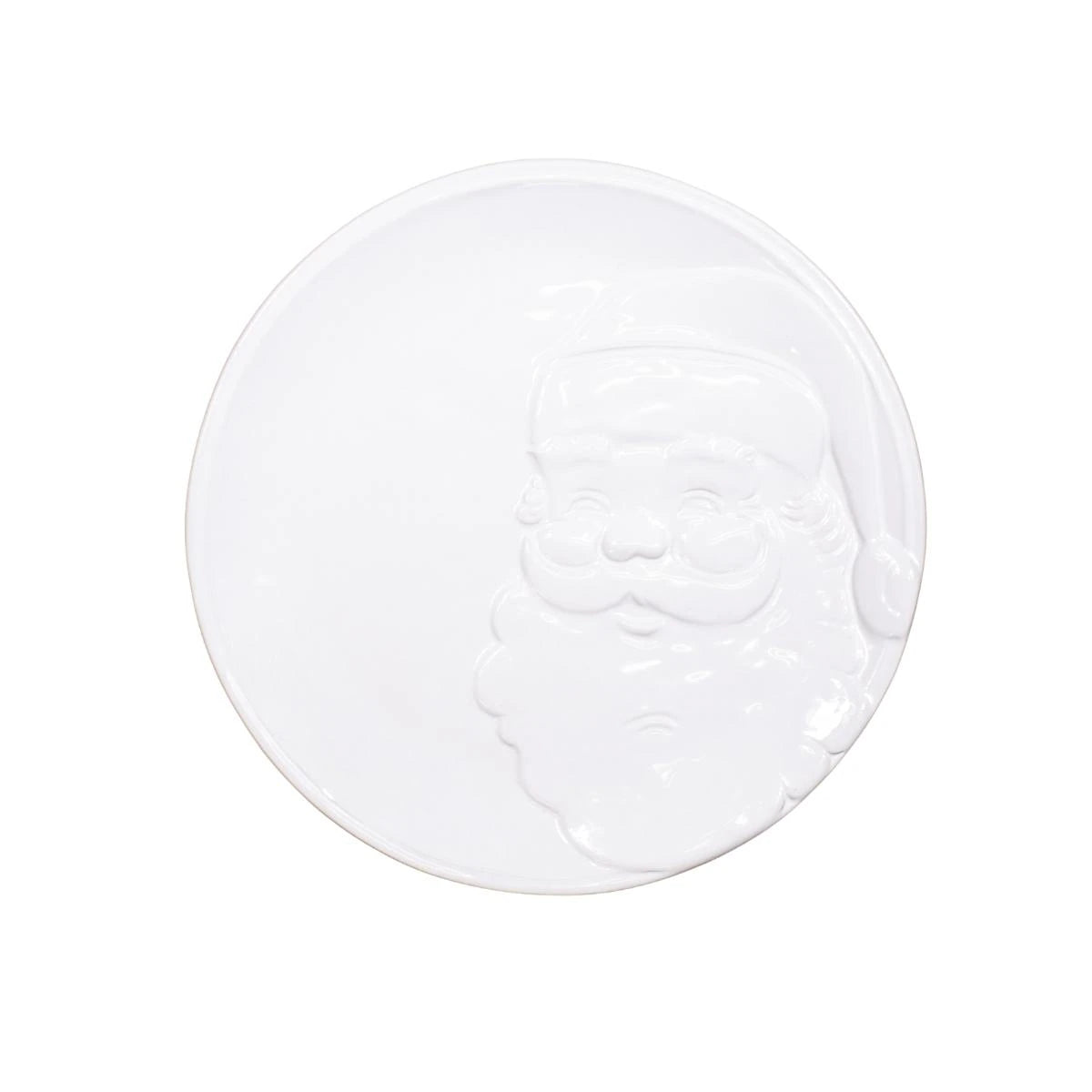 Santa Embossed Round Platter
