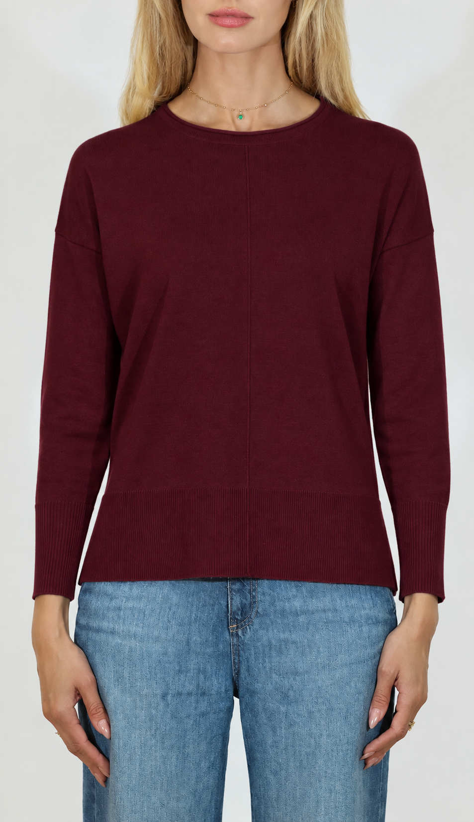 Oversized Pullover with edge neck