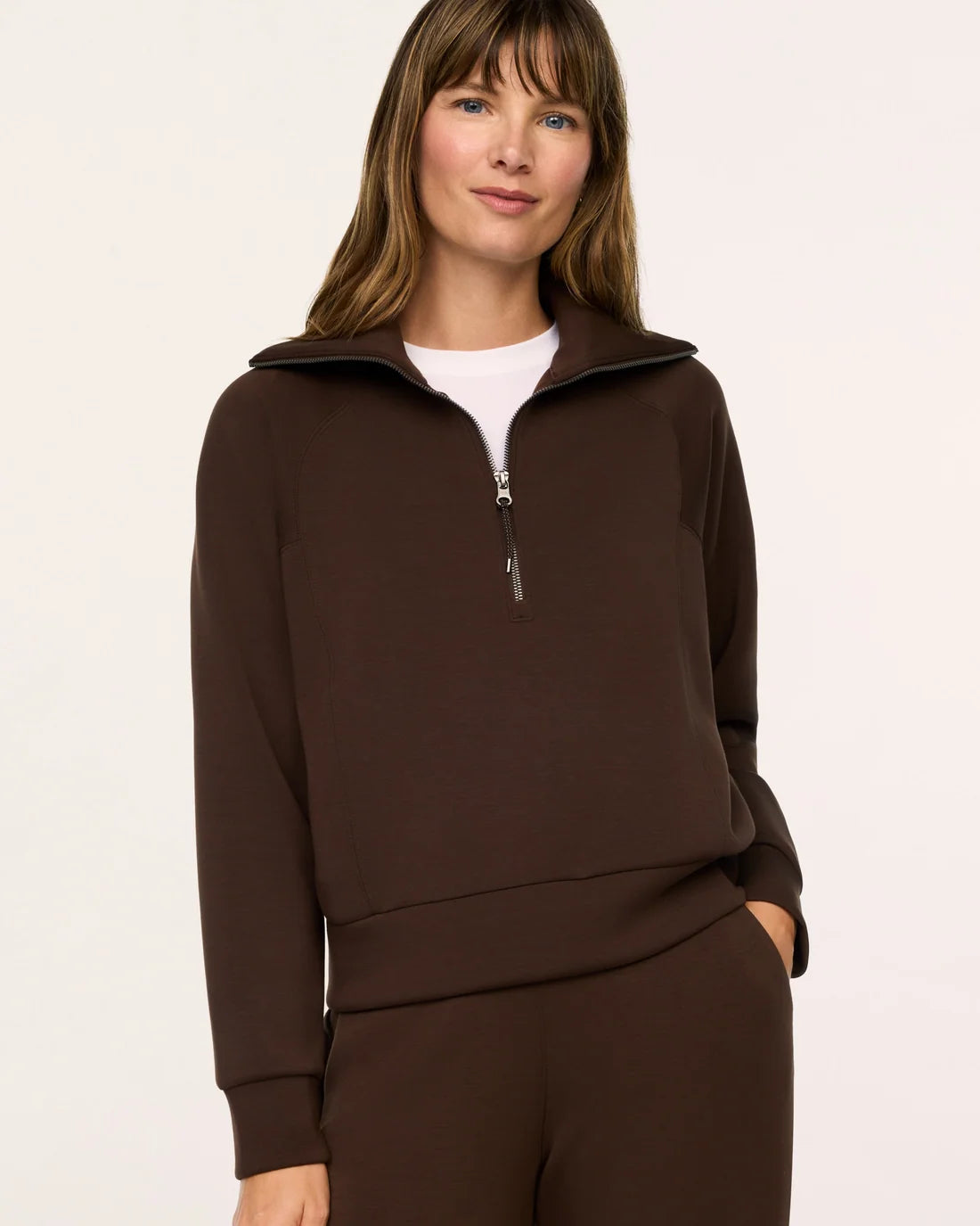 Spanx Airessentials® Half Zip - Umber Root