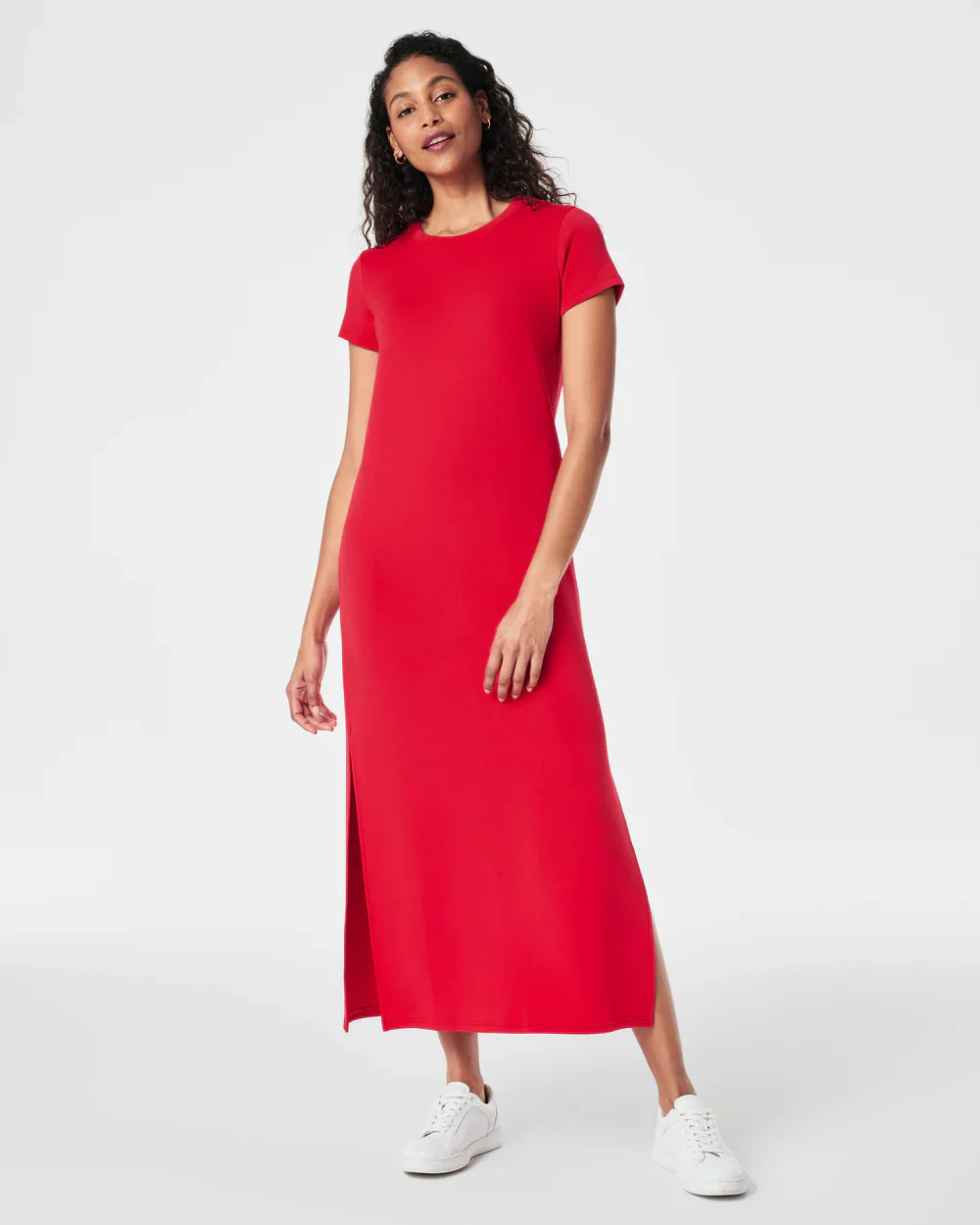 Spanx AirEssentials Side Slit Maxi Dress - Red