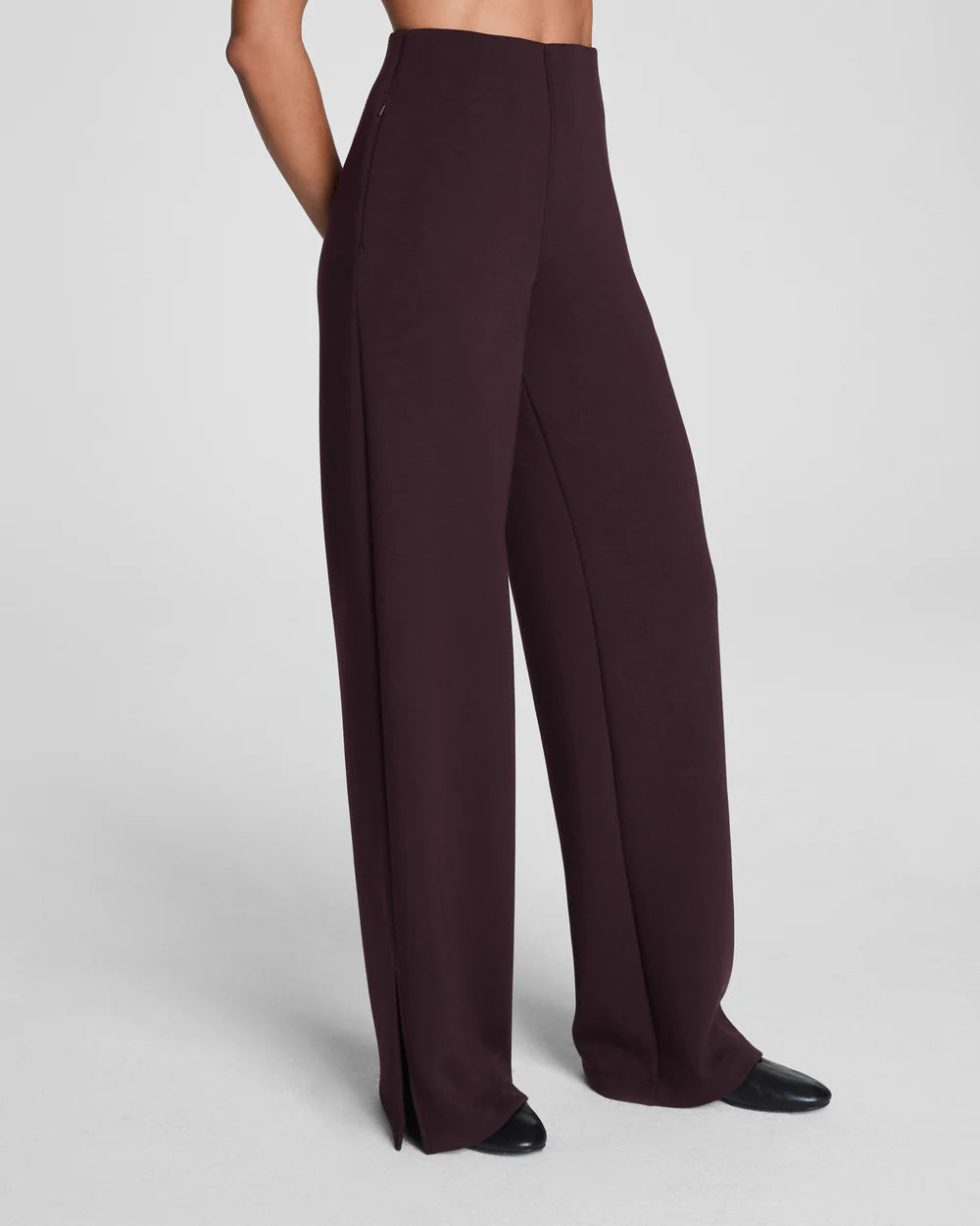 Spanx Women's AirEssentials Zero Waistband Wide Leg Pant - Brown
