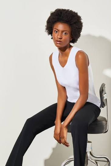 Ming Wang Scoop Neck Tank White