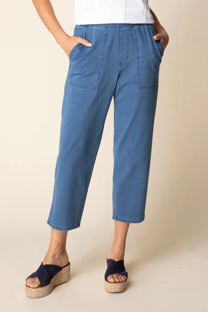 Stonewash Knit Cargo - Light Denim
