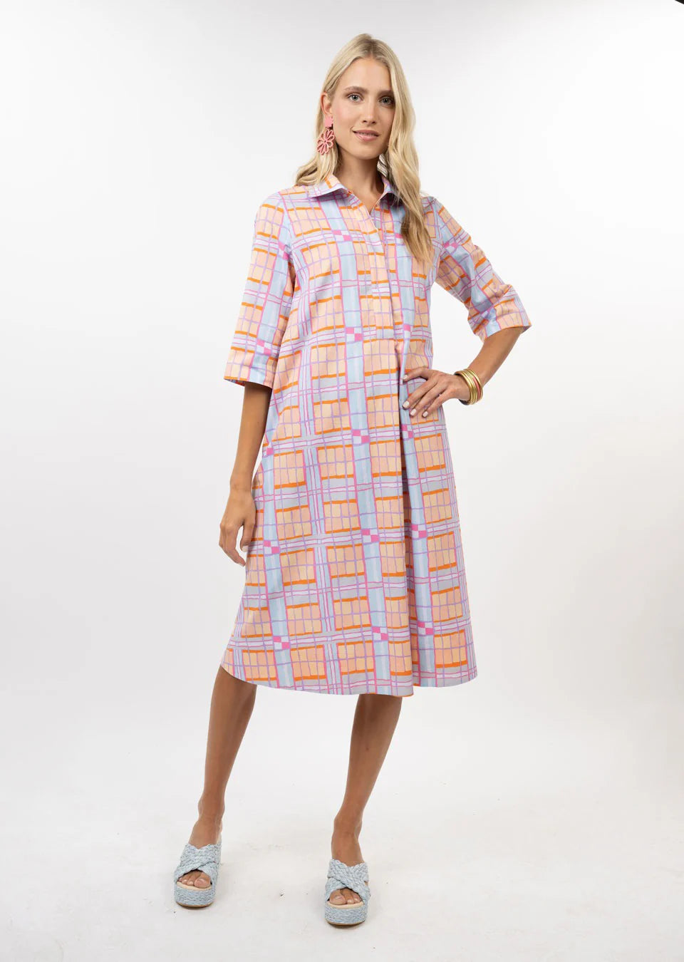 Uncle Frank Plaid Midi Swing Dress