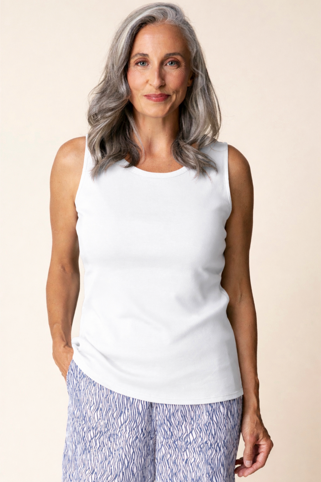 Cozy Rib Tank - White