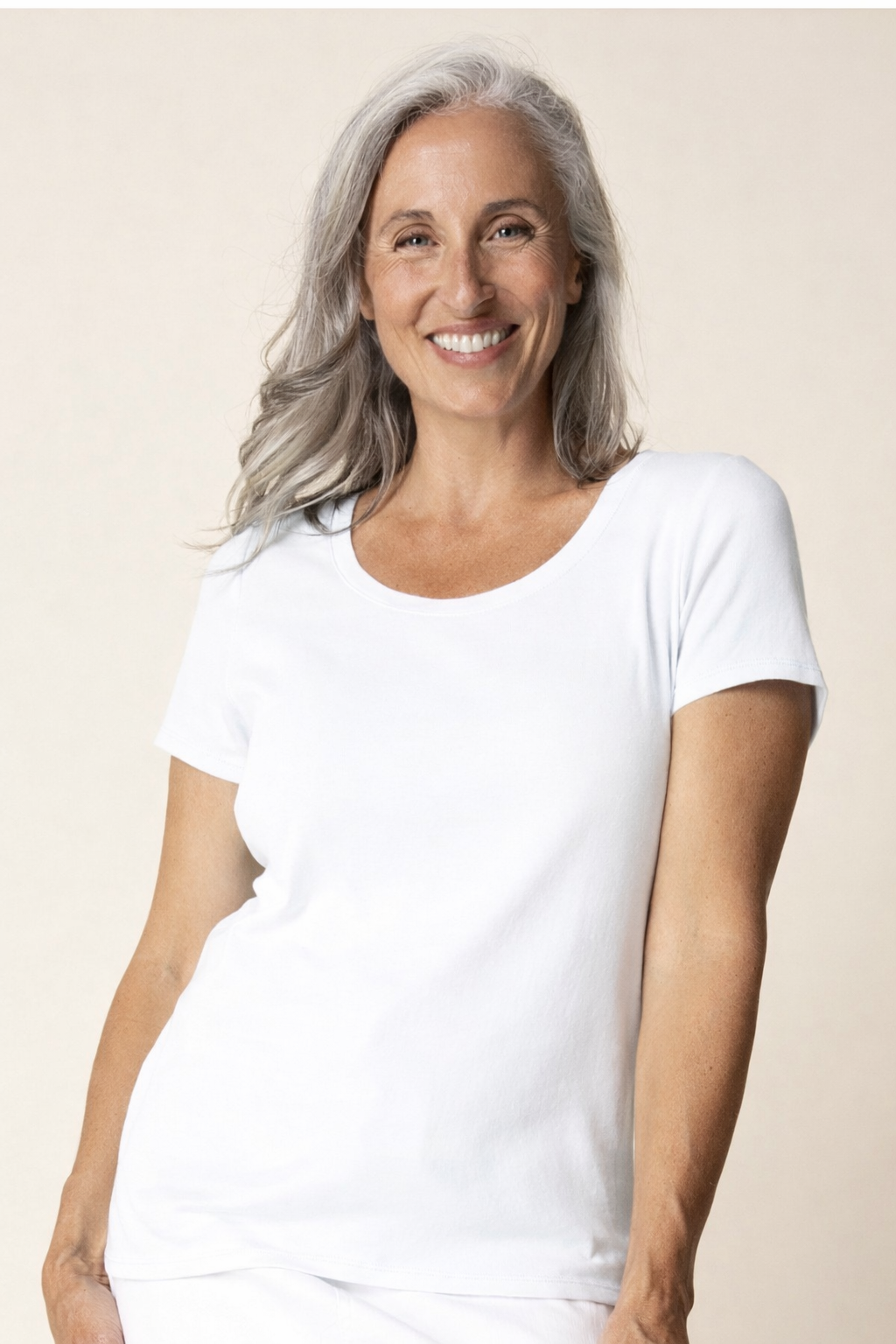 Cozy Rib Short Sleeve- White