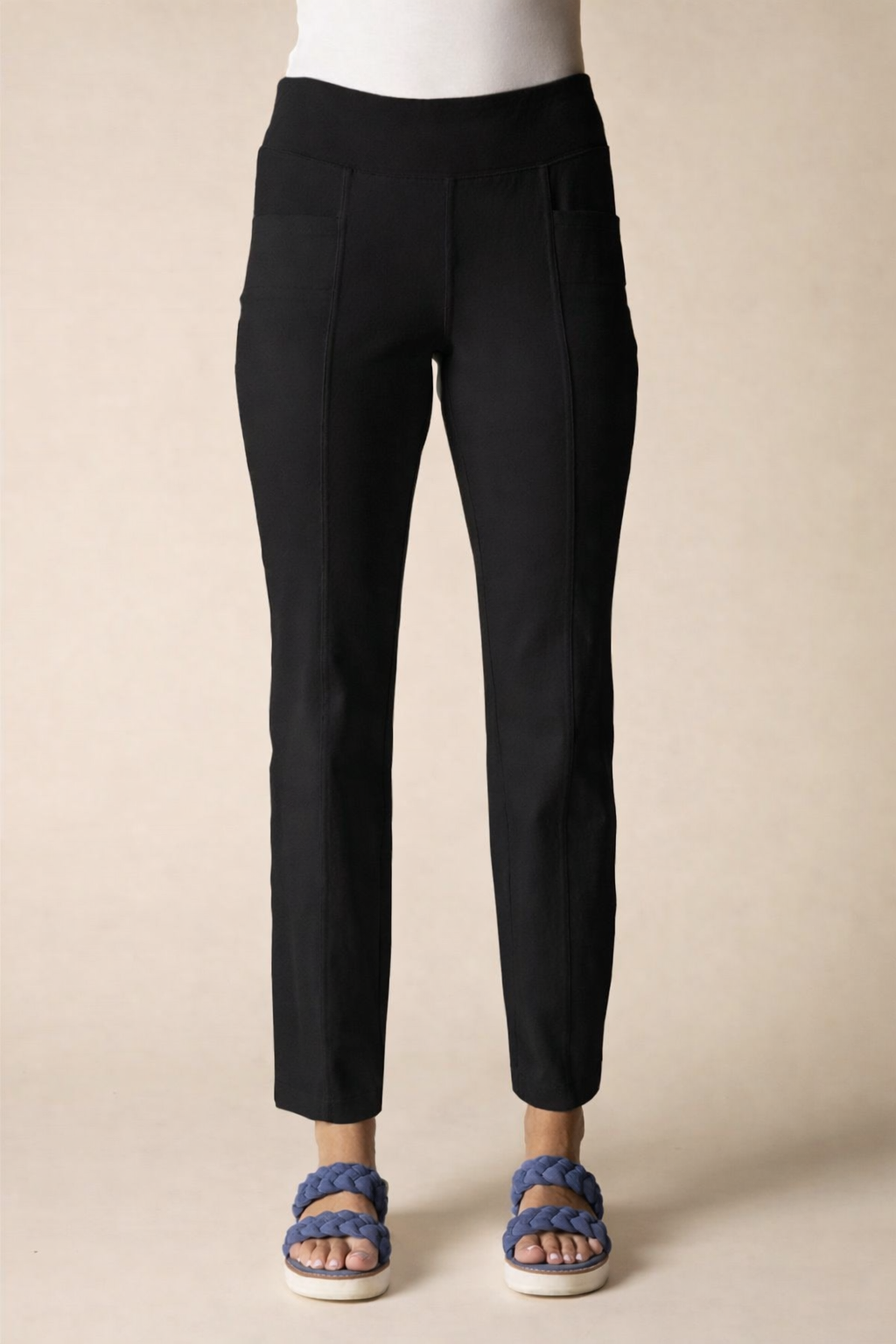 Stonewash Knit Pocket Pant - Black