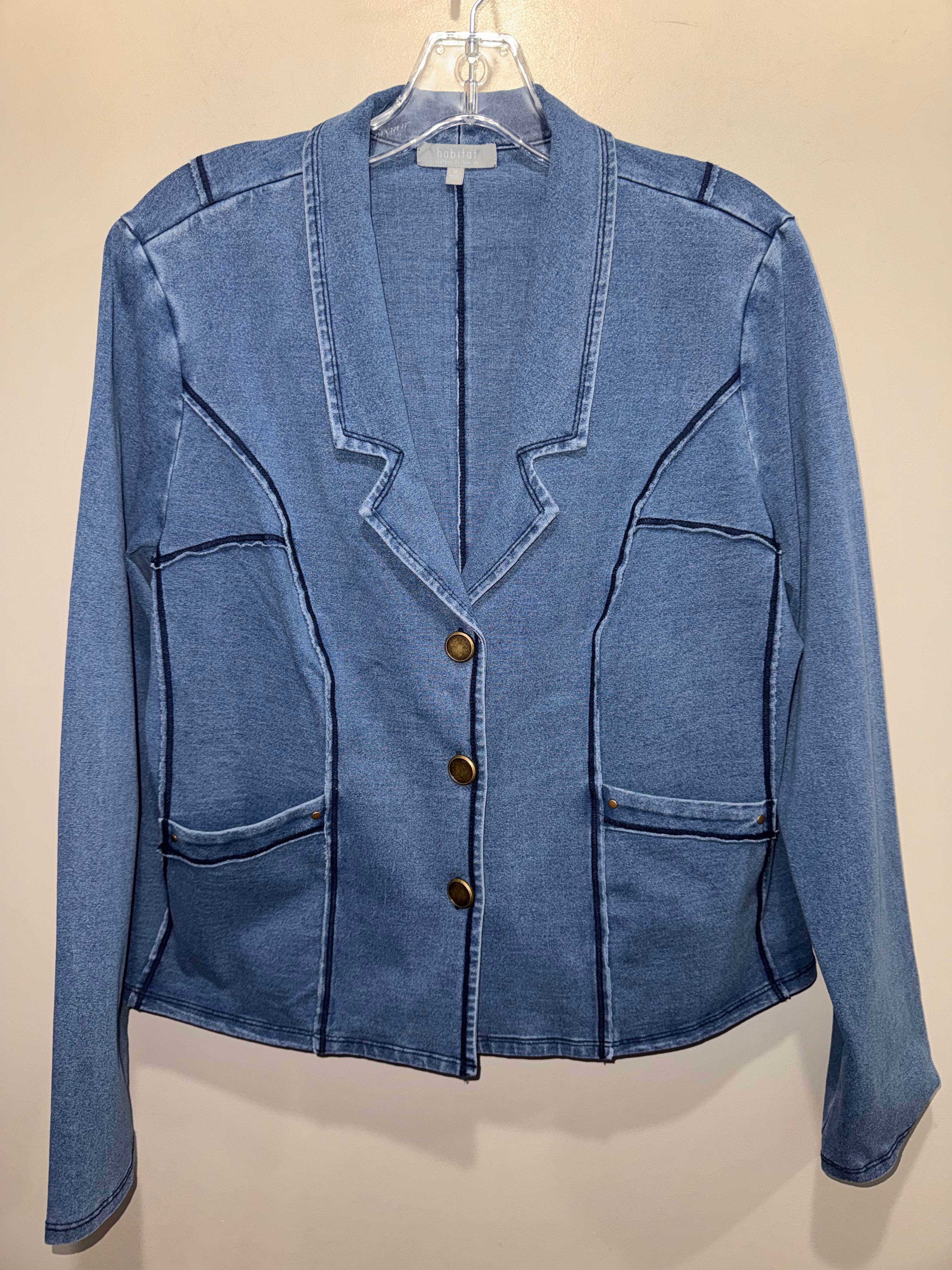 Stonewash Knit South Side Jacket - Light Denim