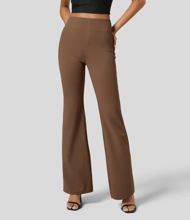 Brown Flare Pocket Pant