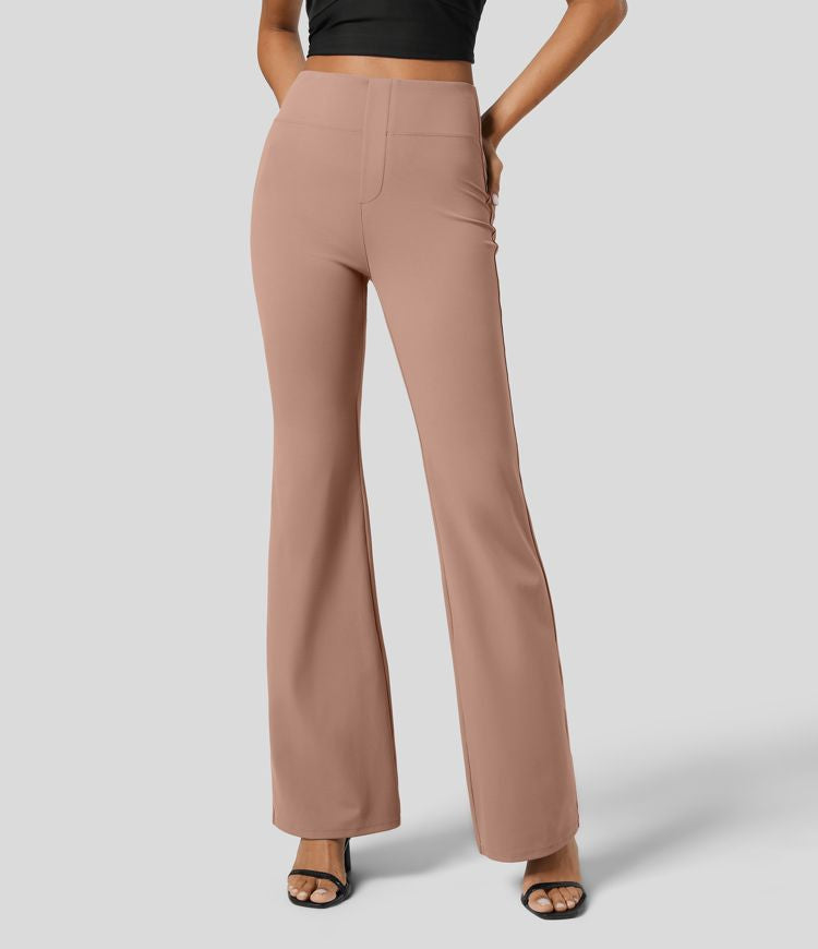 Tan Flare Pocket Pant