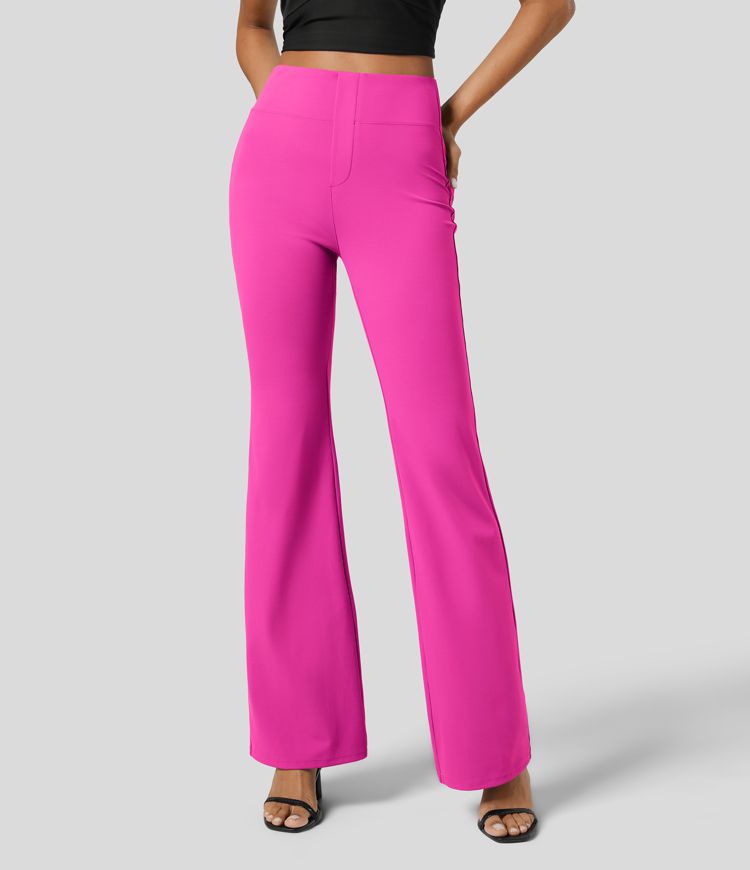 Pink Flare Pocket Pant