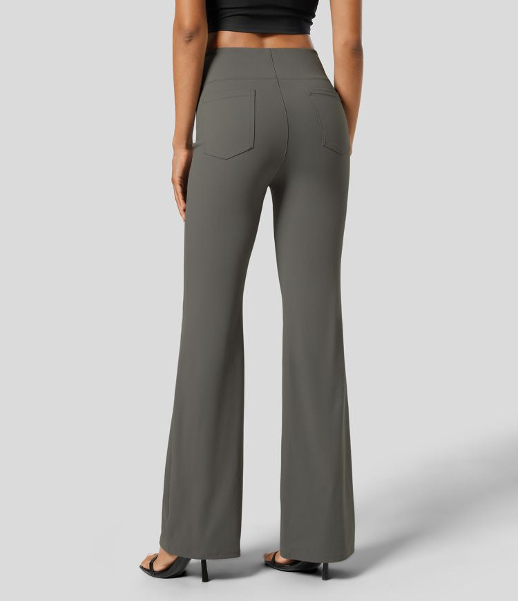 Dark Grey Flare Pocket Pant