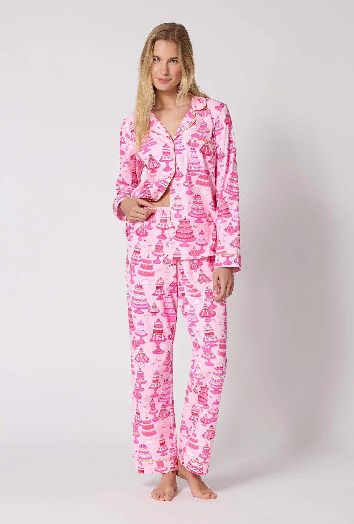 Bedhead Cake Shop Long Sleeve Classic Stretch Jersey PJ Set