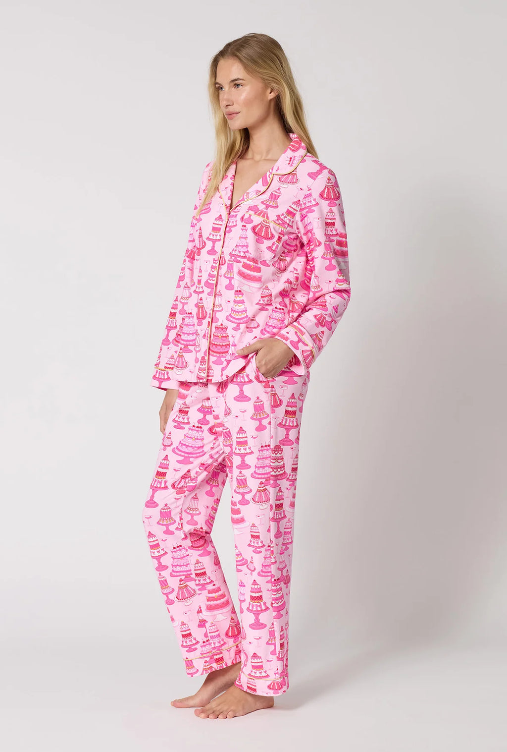 Bedhead Cake Shop Long Sleeve Classic Stretch Jersey PJ Set