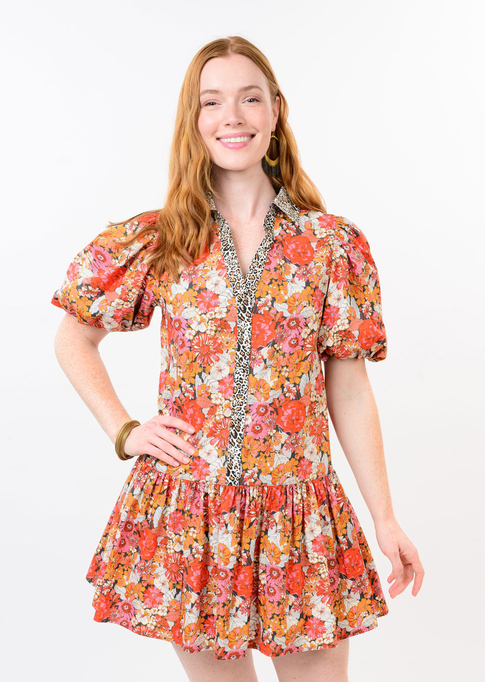 Uncle Frank Leopard Floral Dress
