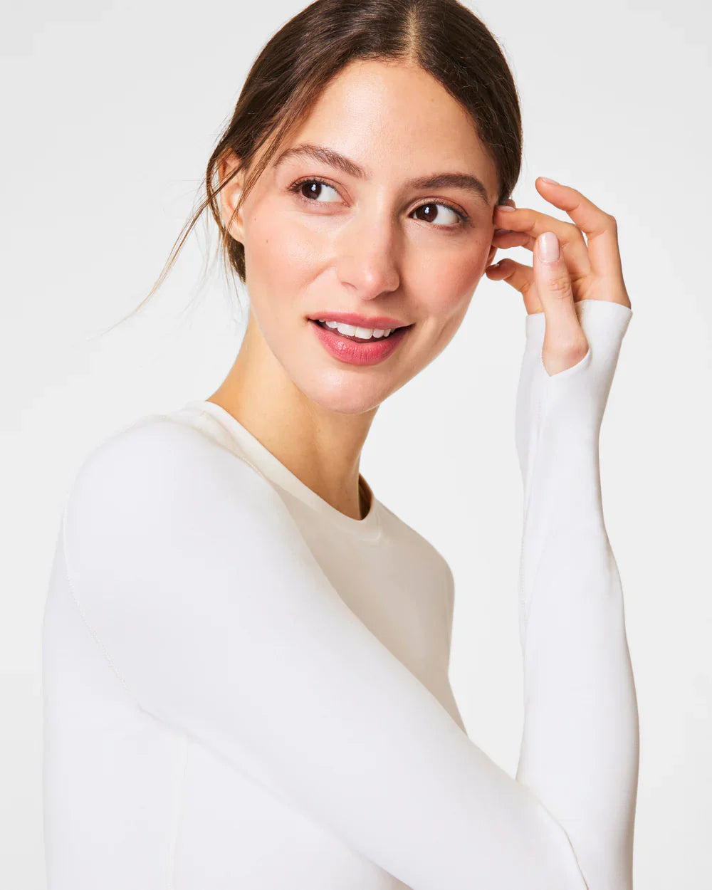 Spanx OnForm Long Sleeve Top - Powde