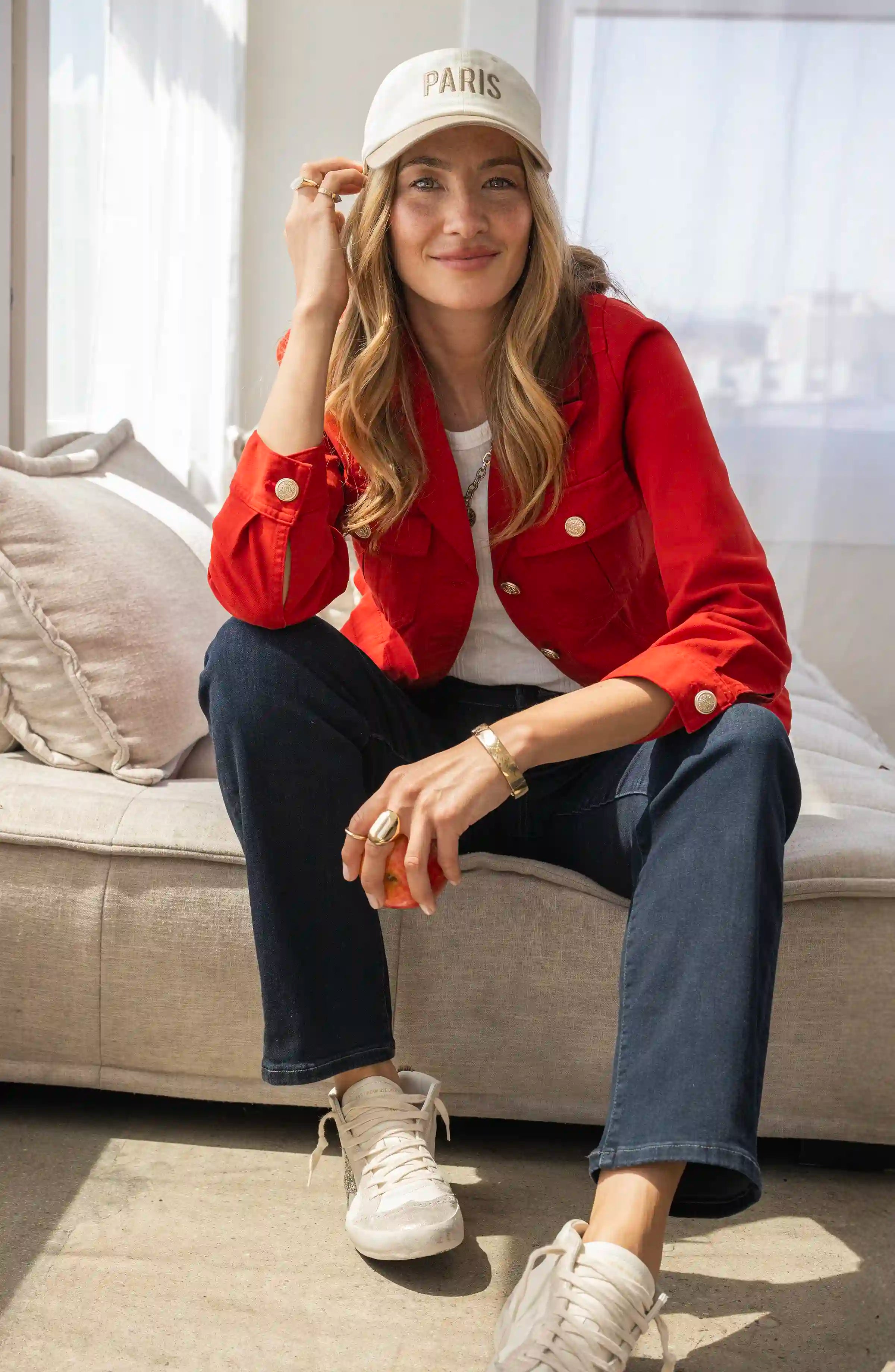 Peplum Jacket With Tab Detail