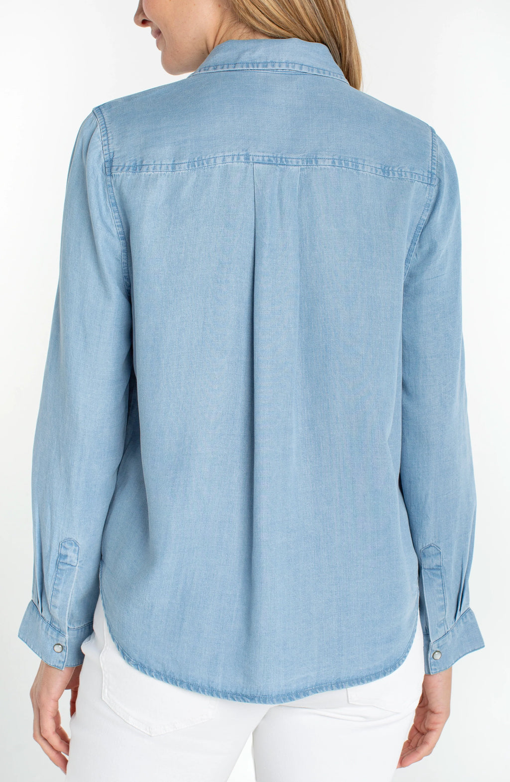Denim Button Down Shirt With Pockets