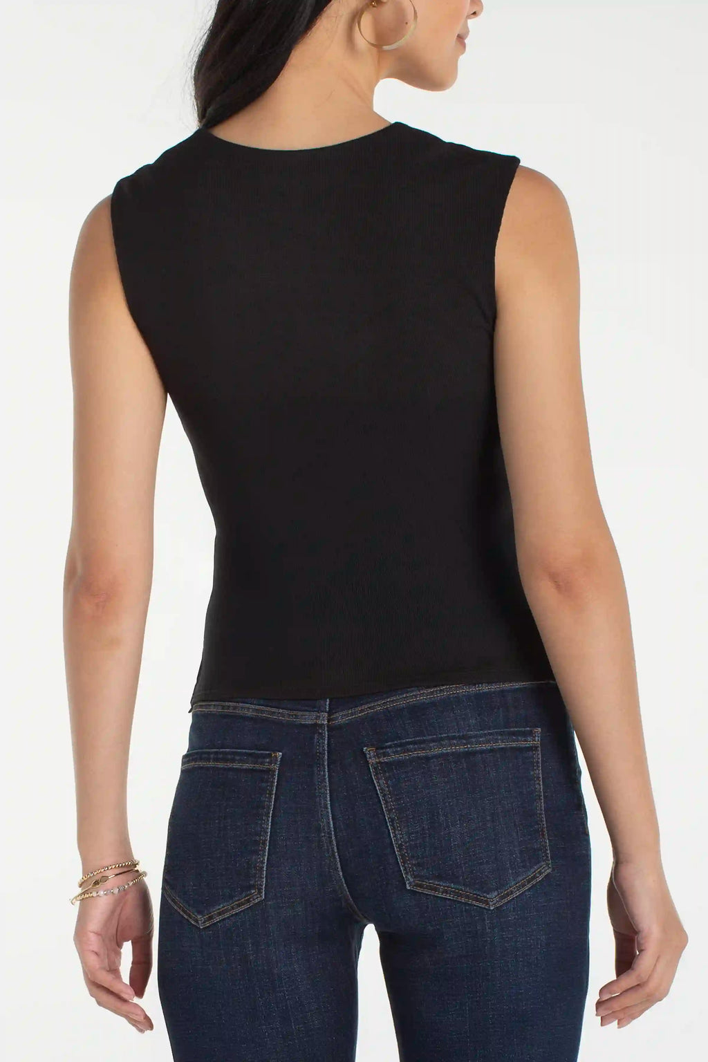 Sleeveless Built-in Bra Knit Top