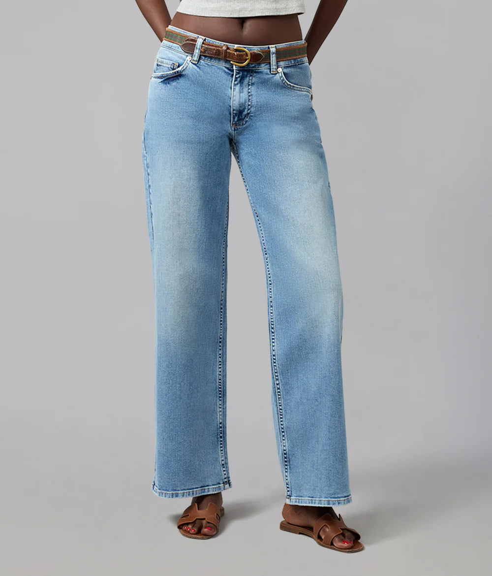 Lola Denim Miro Mid Rise Comfort Straight