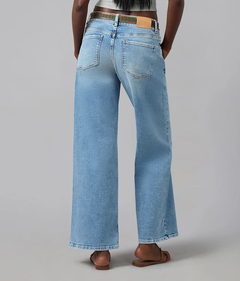 Lola Denim Miro Mid Rise Comfort Straight