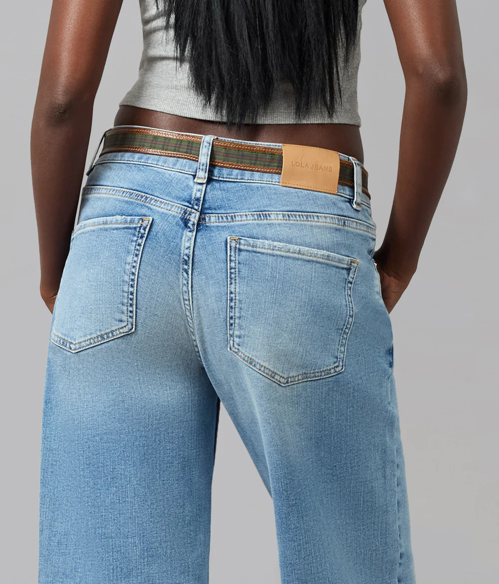 Lola Denim Miro Mid Rise Comfort Straight