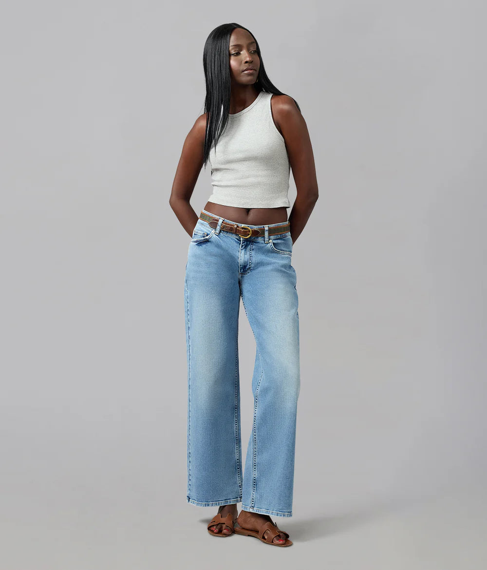 Lola Denim Miro Mid Rise Comfort Straight