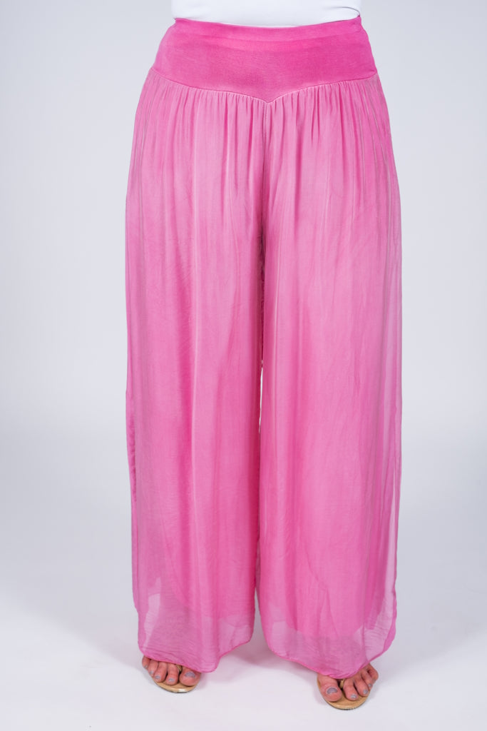 Eva Silk Side Slit Pant