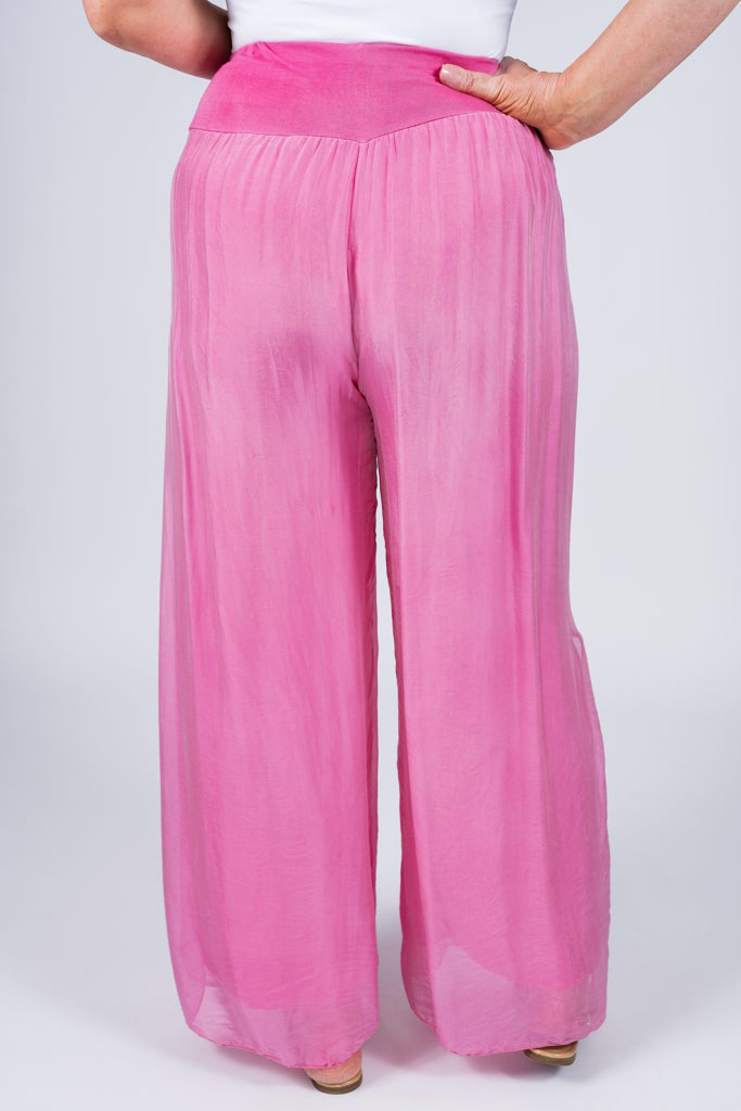 Eva Silk Side Slit Pant