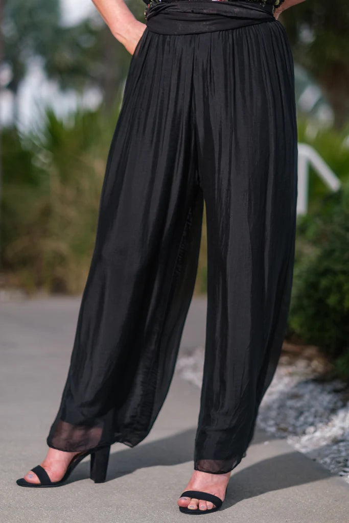 Roxy Silk Straight Leg Pant