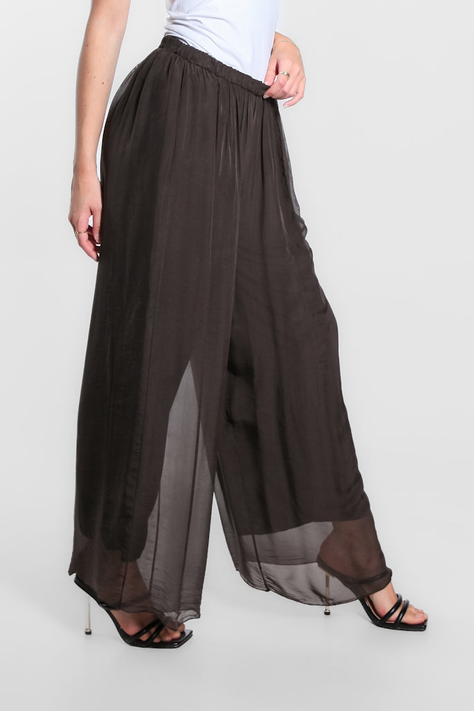 Roxy Silk Straight Leg Pant