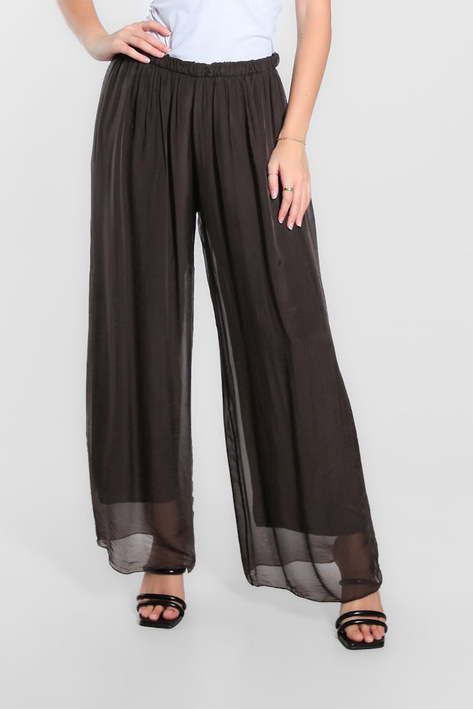 Roxy Silk Straight Leg Pant