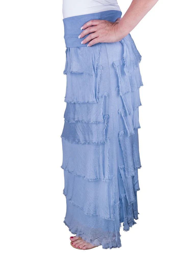 Elisa Silk Ruffle Skirt