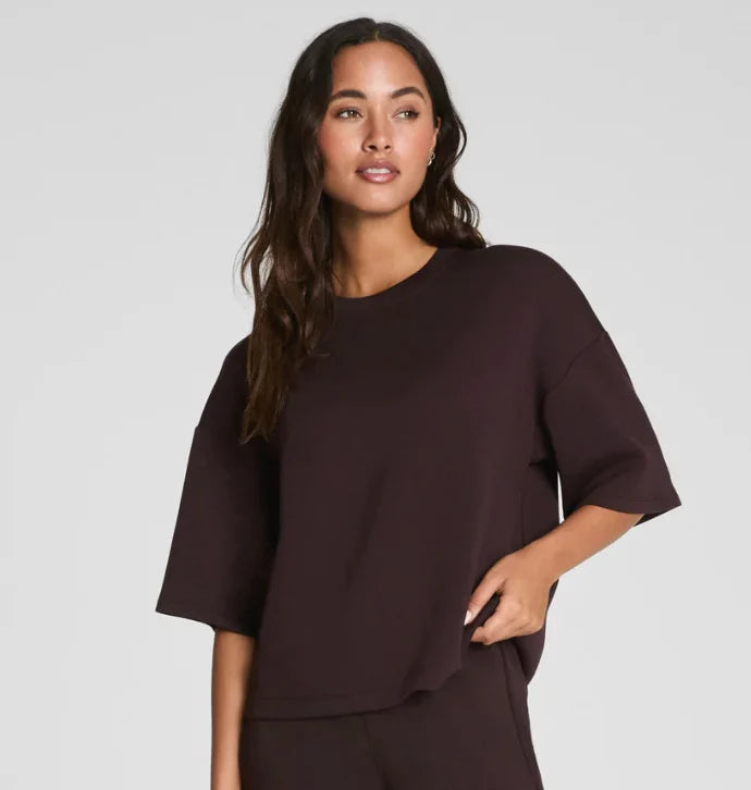 Spanx AirEssential Boxy Tee - Brown