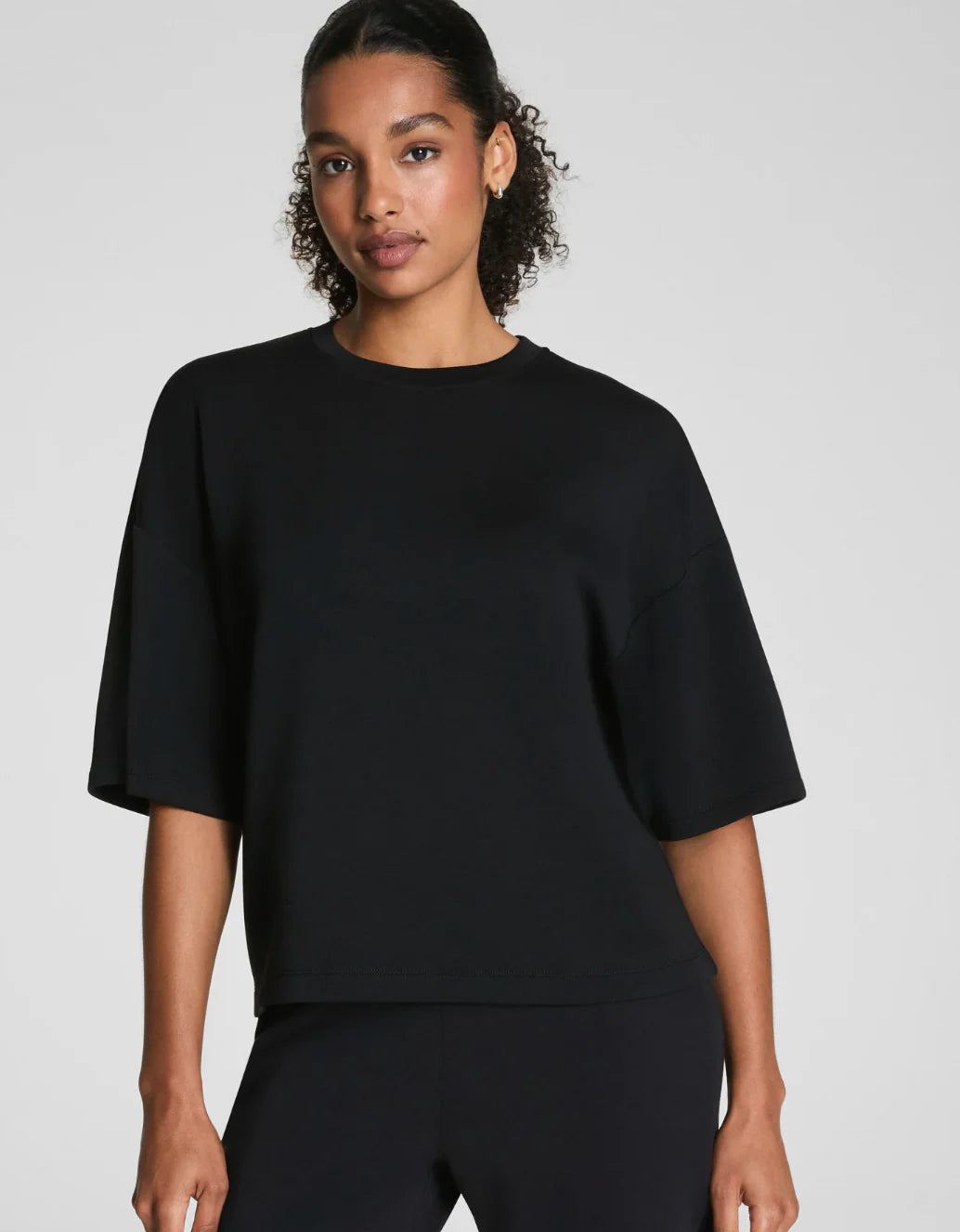 Spanx AirEssential Boxy Tee - Black