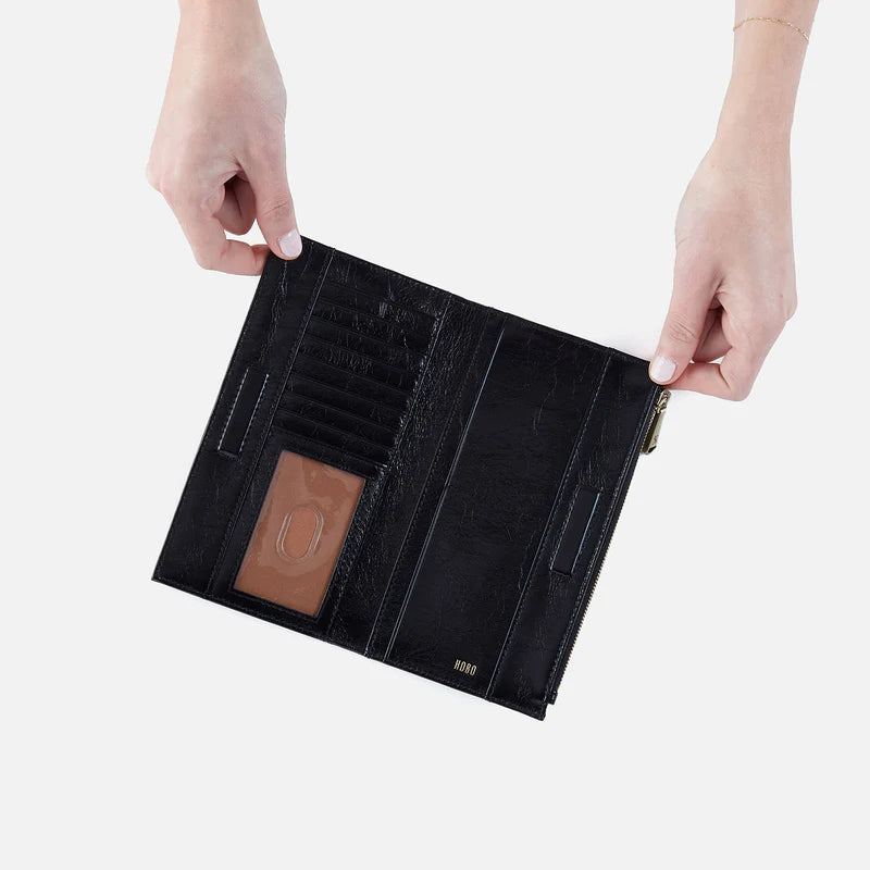 Hobo Jill Large Bifold Wallet - Black
