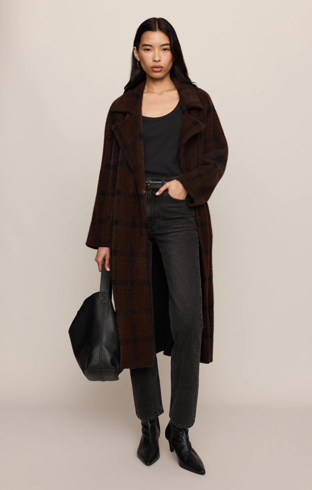 Crosby Plaid Cocoon Coat