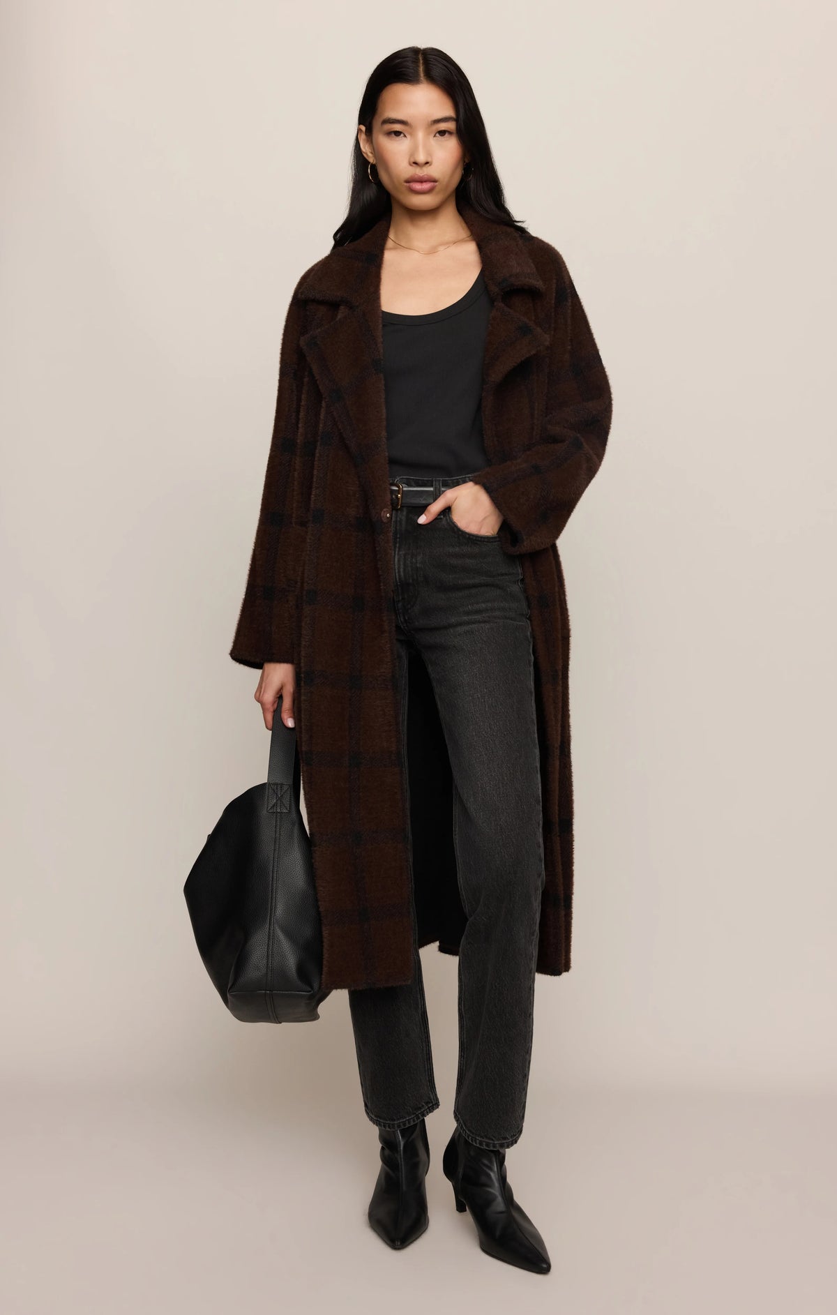 Crosby Plaid Cocoon Coat