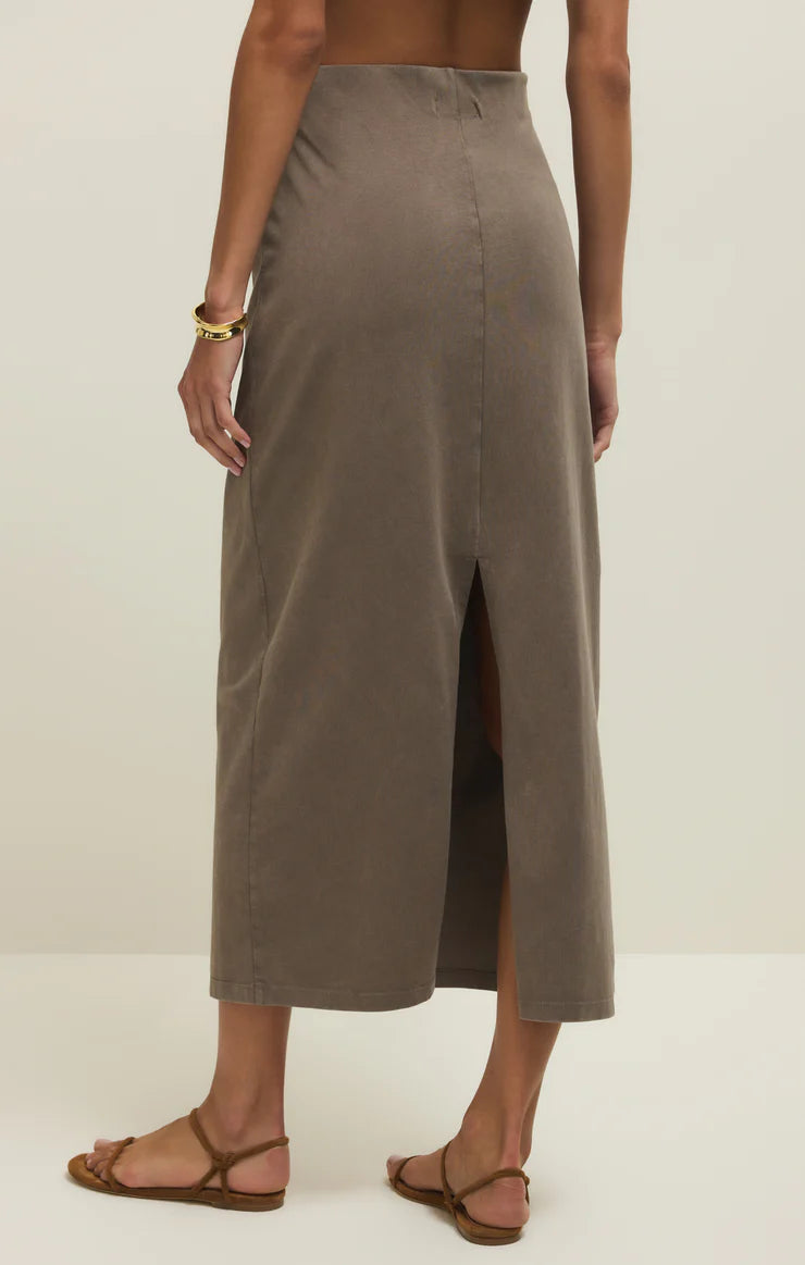 GAIL MIDI SKIRT - Taupe