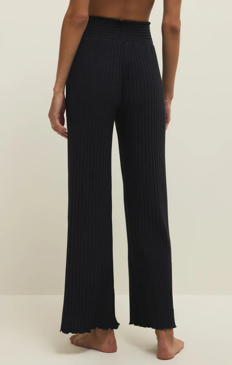 DAWN SMOCKED SILKY RIB PANT