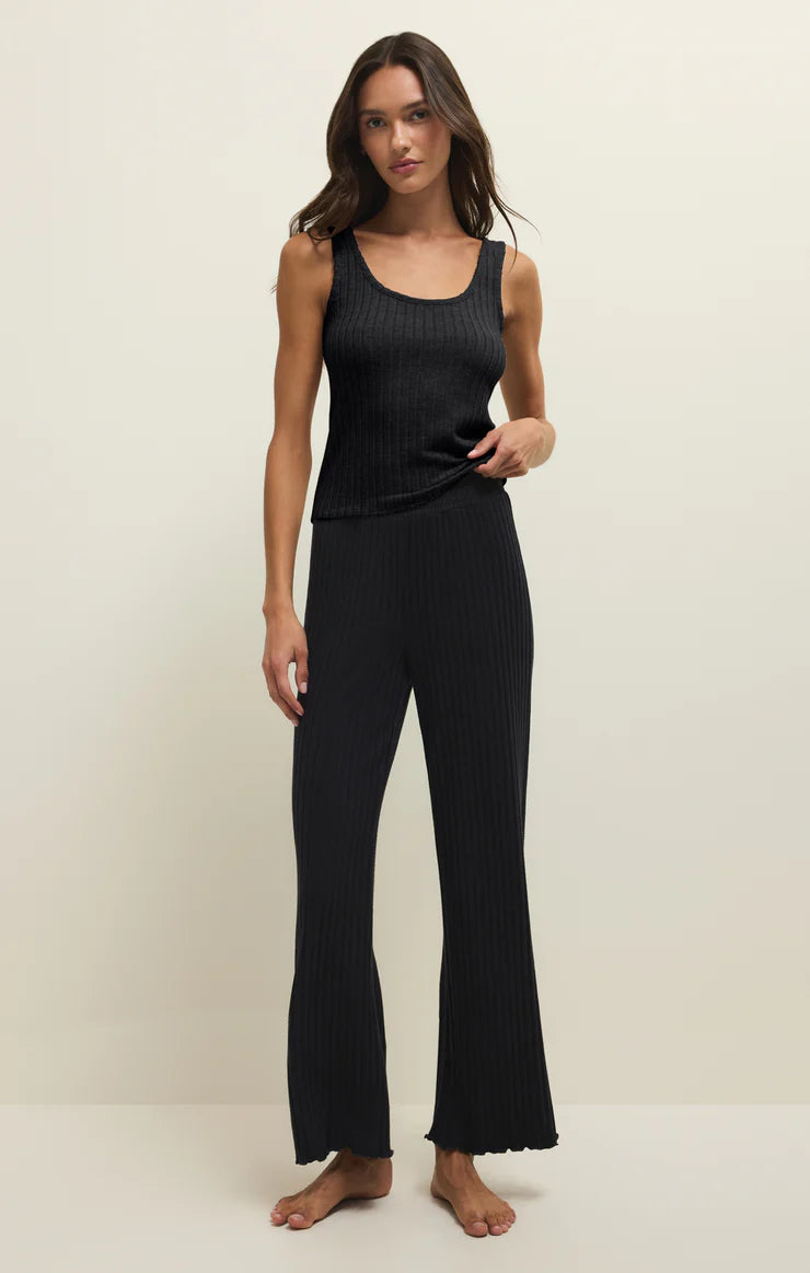 DAWN SMOCKED SILKY RIB PANT